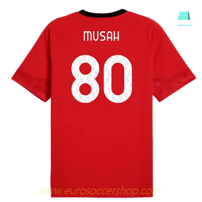2025-2026 AC Milan Training Jersey (Red) (Musah 80)