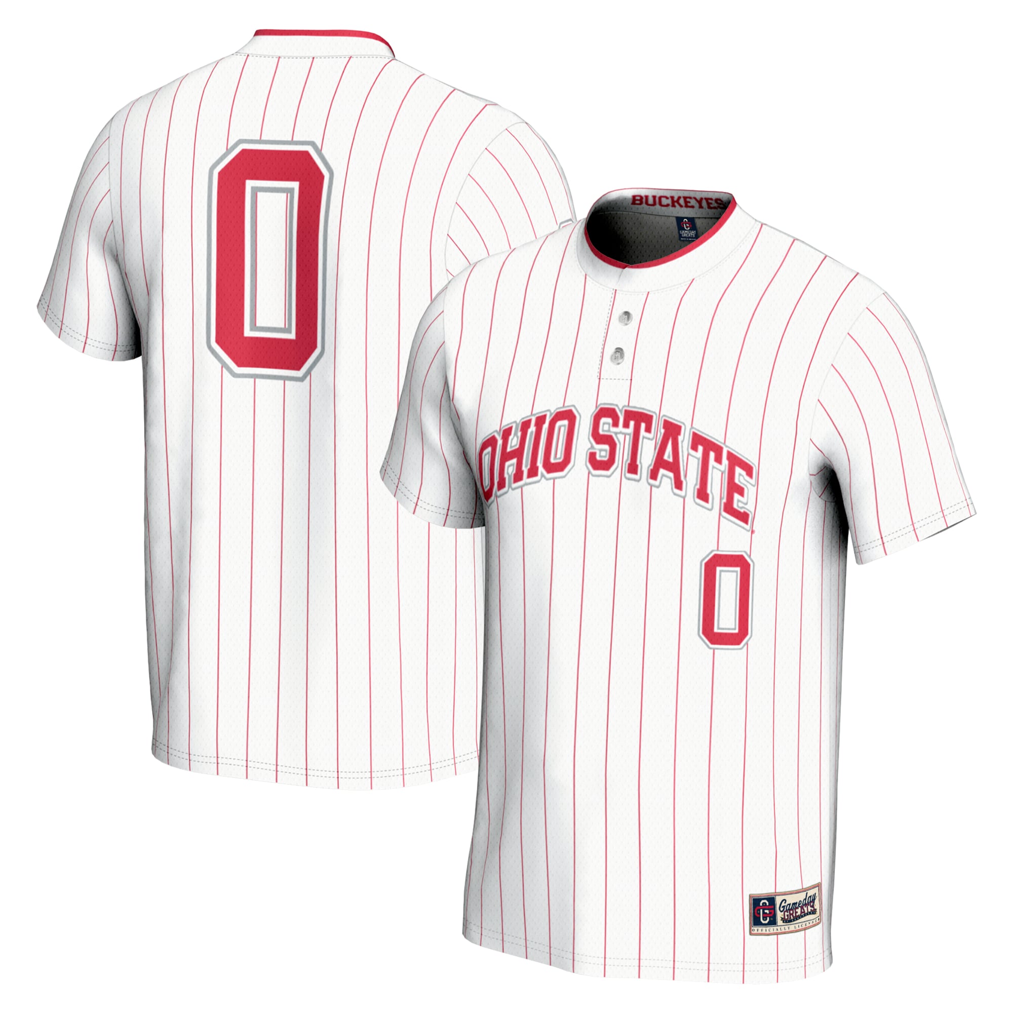 [NJP] Ohio State Buckeyes GameDay Greats Unisex Lightweight Softball Jersey - White
