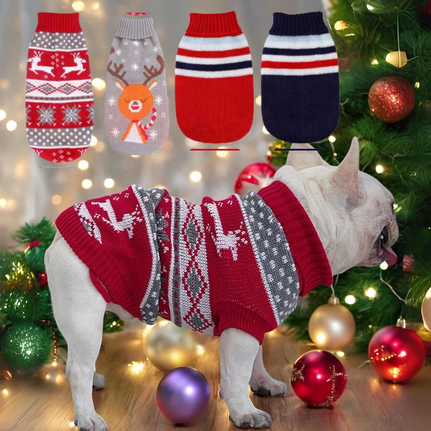 Everyday Christmas French Bulldog Sweater – Festive Holiday Apparel F...
