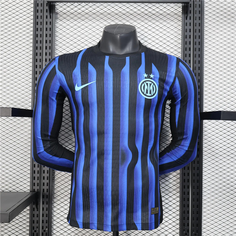 Authentic Inter Milan 2526 Home Long Sleeve Football Shirt Authentic