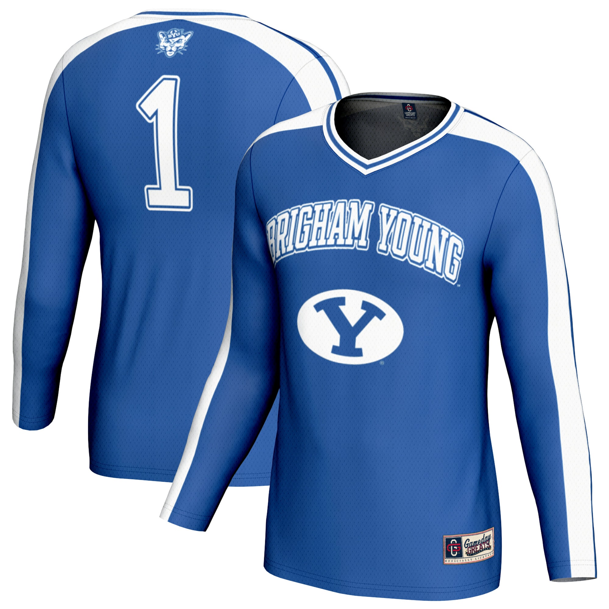 [NJP] BYU Cougars GameDay Greats Unisex #1 Lightweight Volleyball Fashion Jersey - Royal