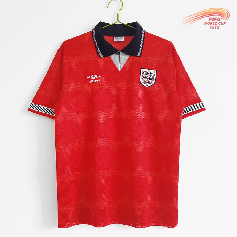 England season 1990 FIFA World Cup Away Crimson Football Strip