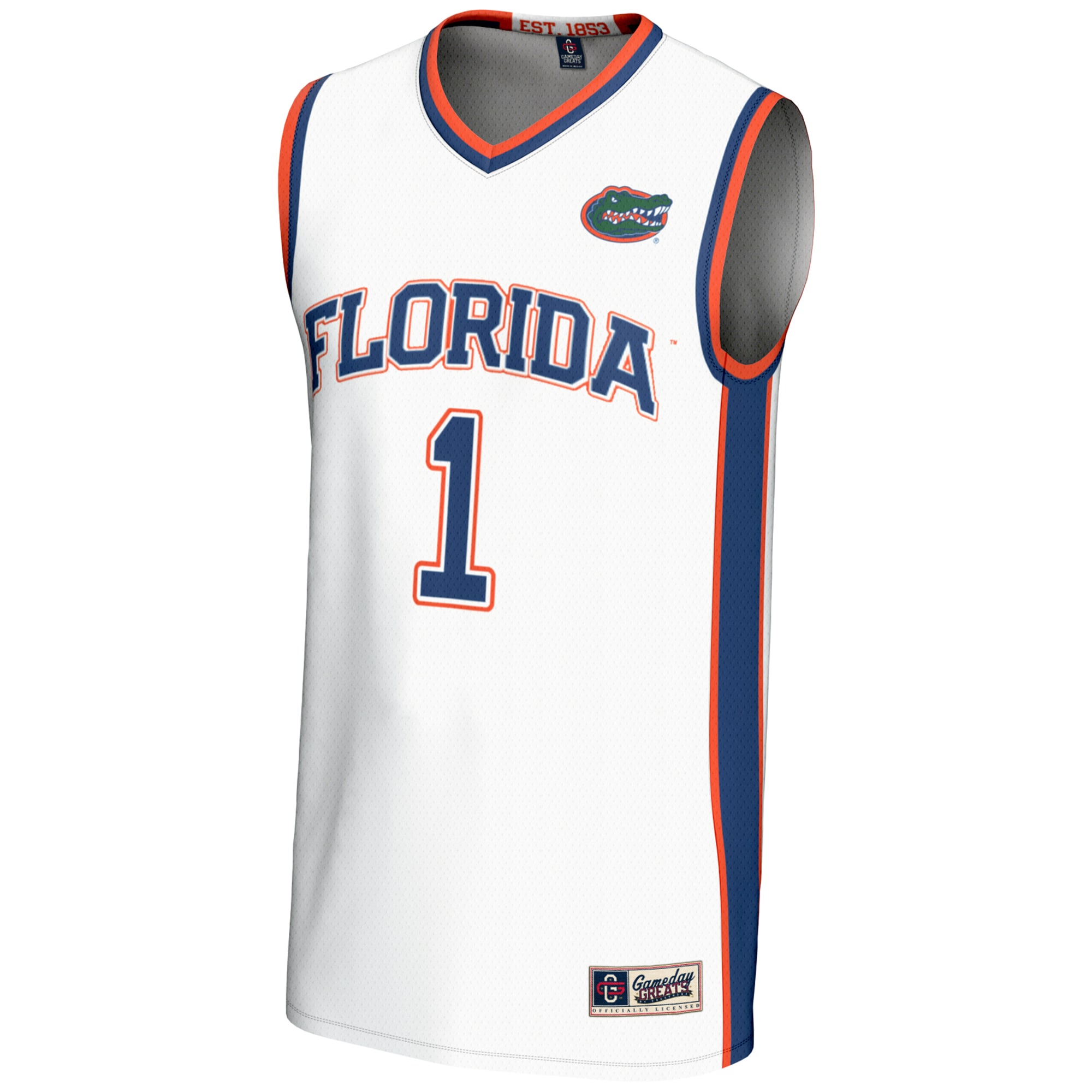 [DDG] Florida Gators GameDay Greats Unisex Lightweight Basketball Jersey - White