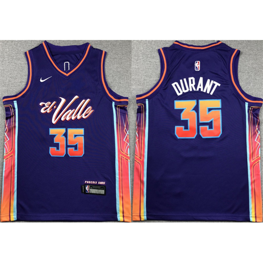 Premium Quality Men's Suns #35 Kevin Purple Basketball Jersey