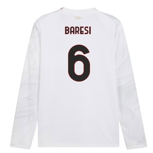 [JED] 2026 2027 AC Milan Long Sleeve Shirt Away Kit (Baresi 6)