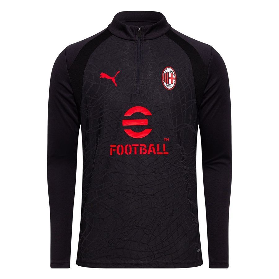 [EFKS] Milan Zip Flat Dark Gray/For All Time Training Red Jersey 1/4