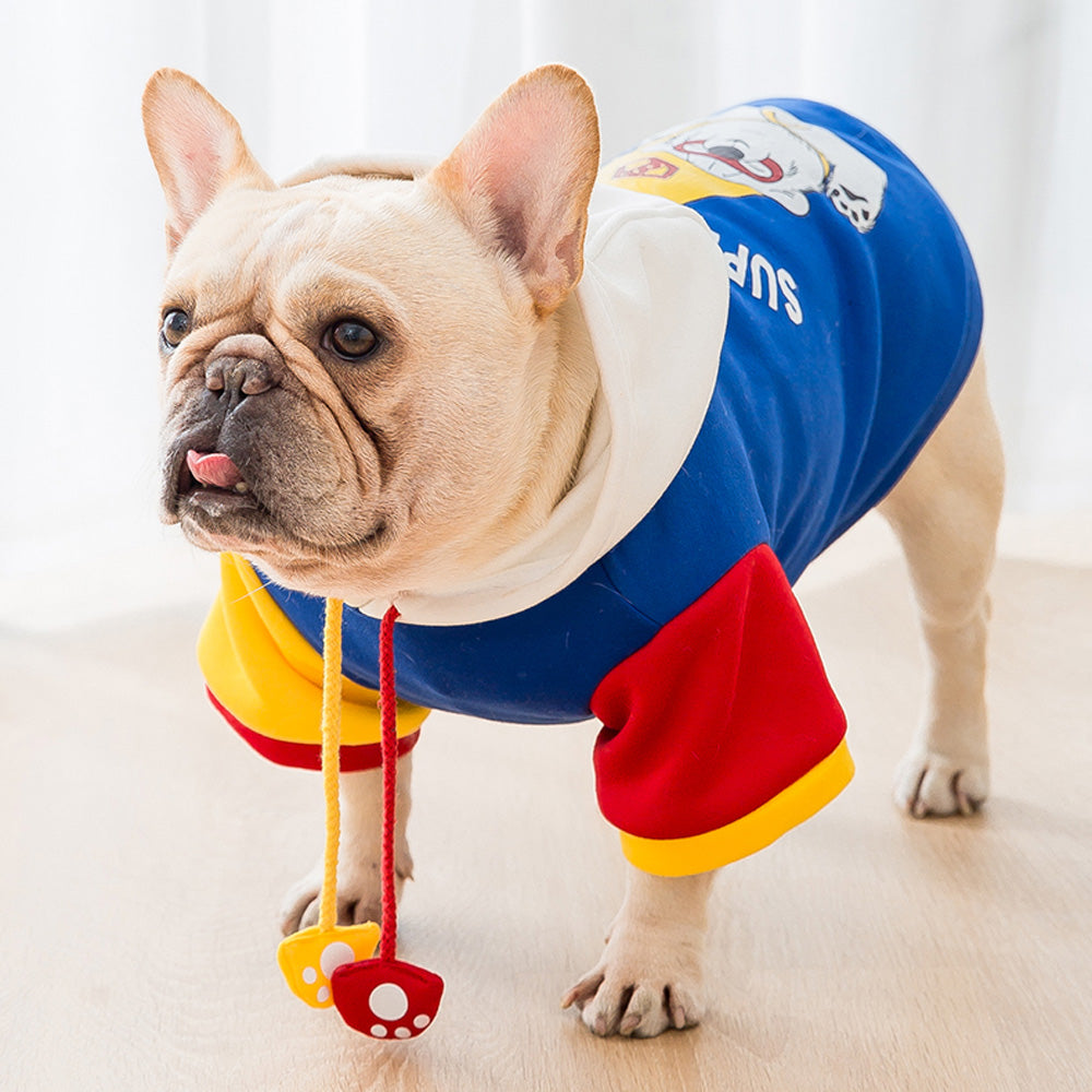 French Bulldog Super Hero French Bulldog Hoodie Durable Dog Item