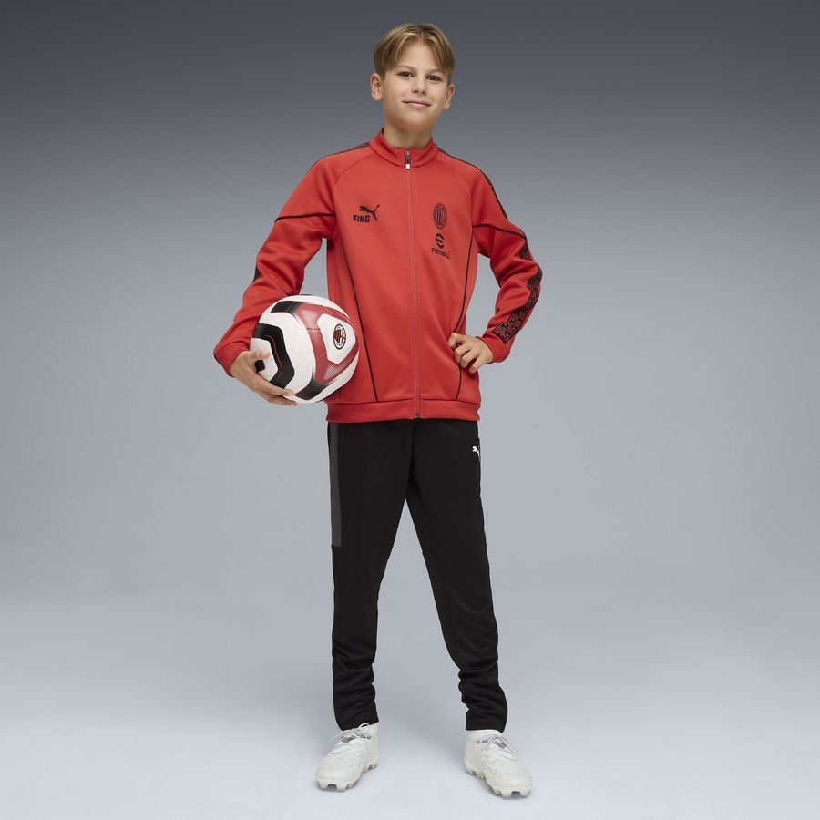 Milan Jacket King Anthem - Red Fire/PUMA Black Kids