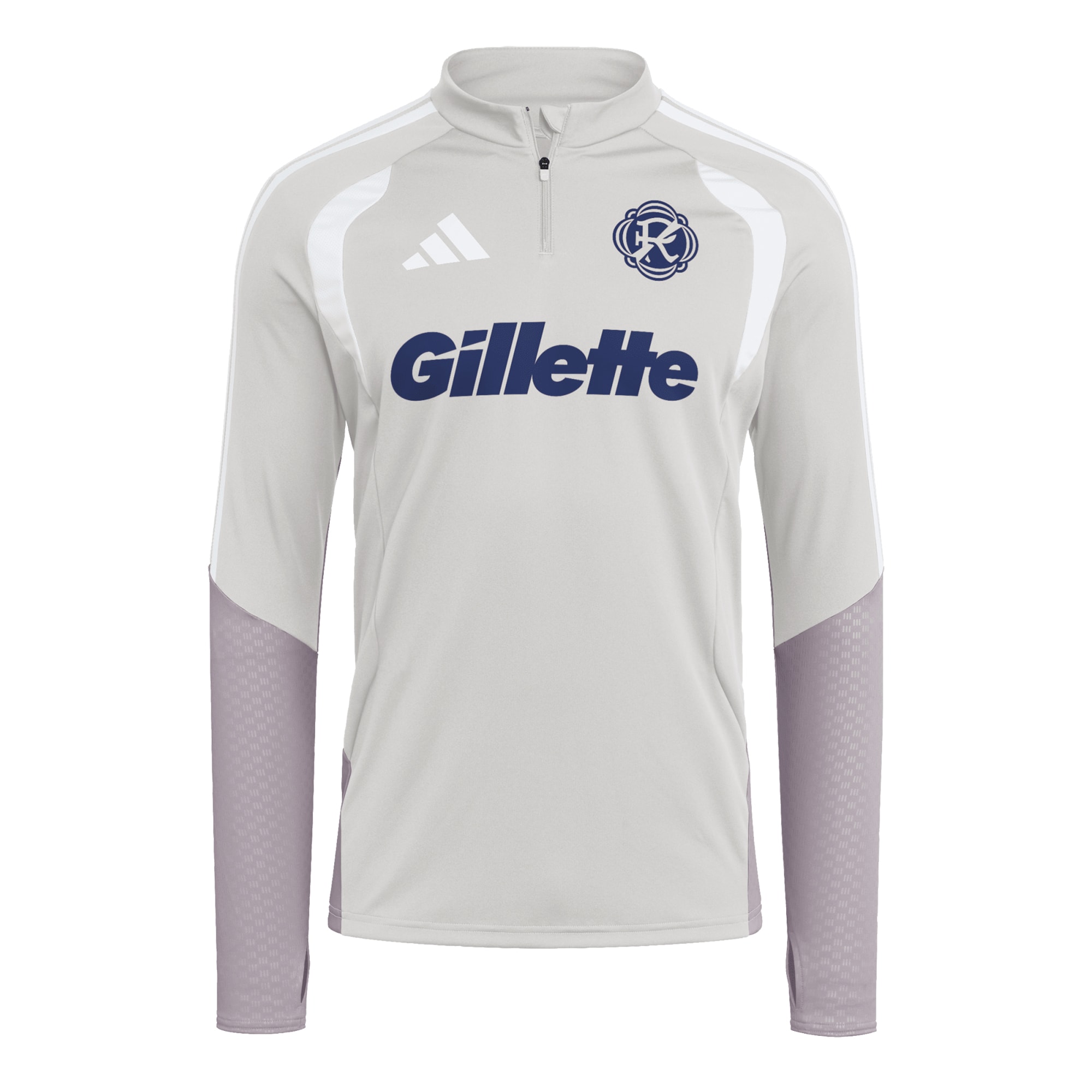 [JED] New England Revolution 2026 Tiro Competition Quarter-Zip Training Jersey Top - Silver