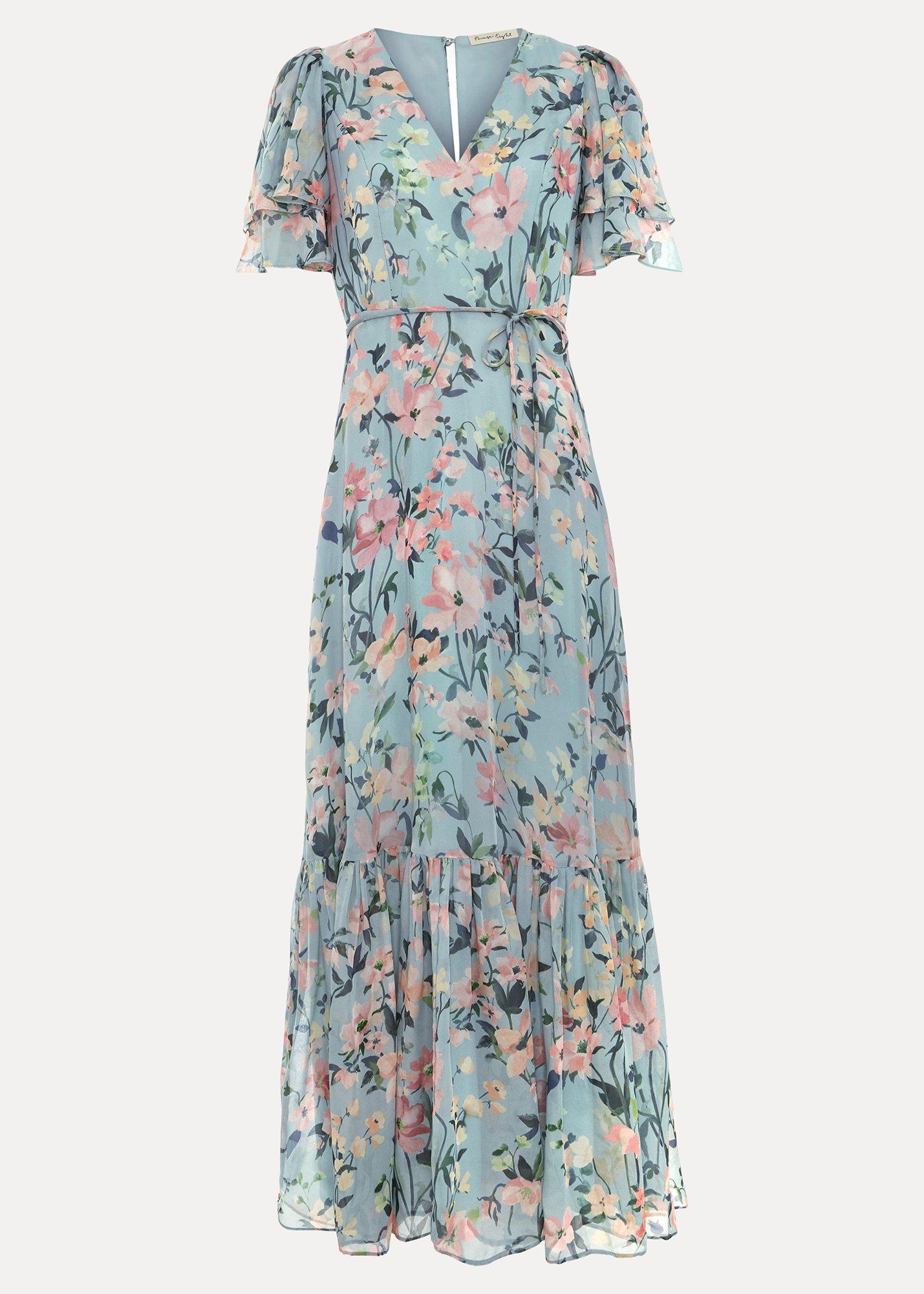 Petite Violet Floral Maxi Dress