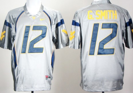 Men's None Geno Smith #12 home jersey Gray 2024 away jersey Jersey