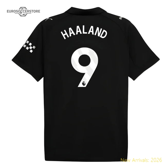 Authentic 2025-2026 Man City Away Shirt (haaland 9) - Premium Quality