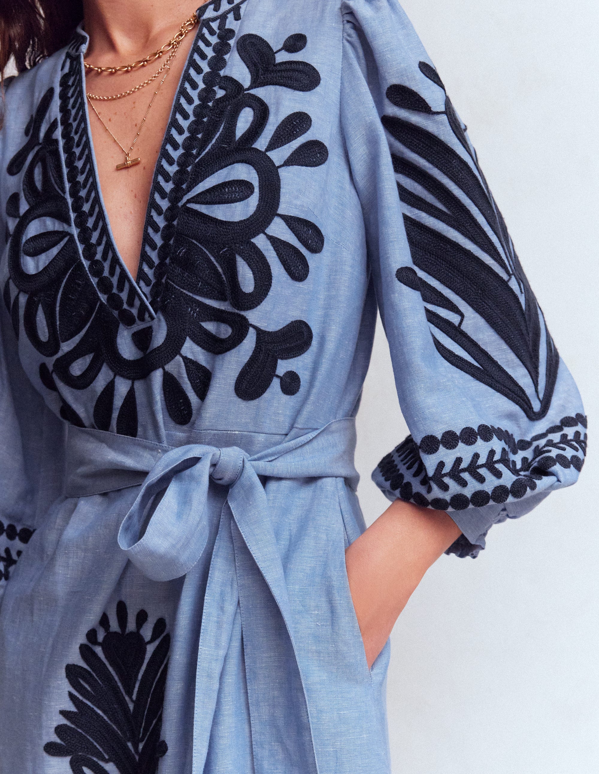 Octavia Linen Blend Dress