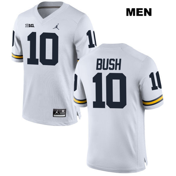 authentic Men's UM Wolverines White Michigan #10 White 2024 Football