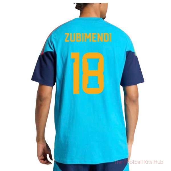 2026-2027 Spain Training Tee (Bold Aqua) (Zubimendi 18)