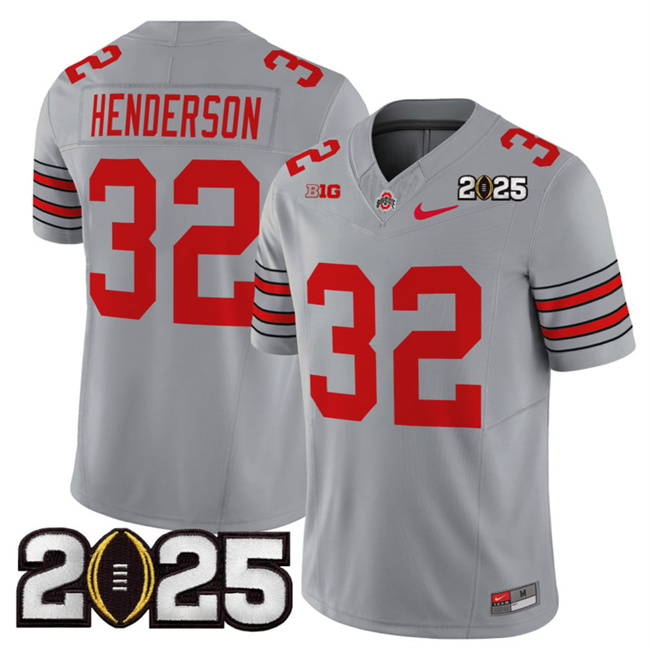 Men's Ohio St Buckeyes None #32 authentic Game 2025 embroidered Jersey