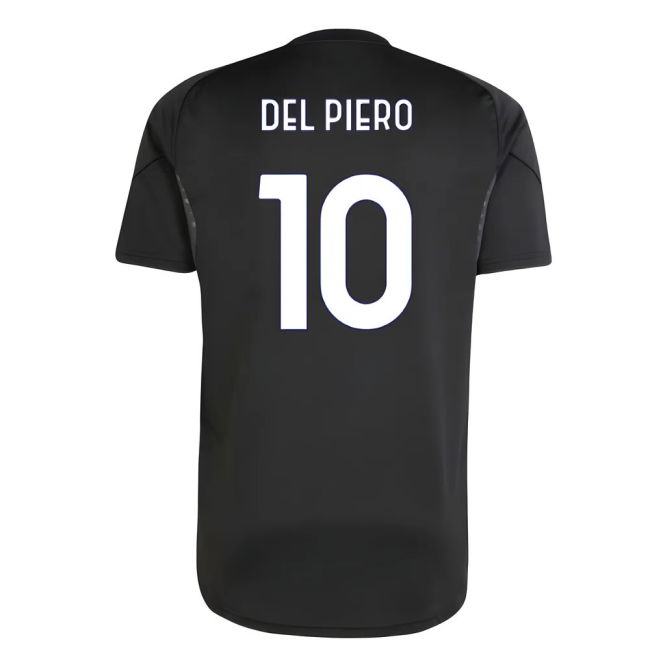2025-2026 Juventus Training Shirt (Black) (Del Piero 10)