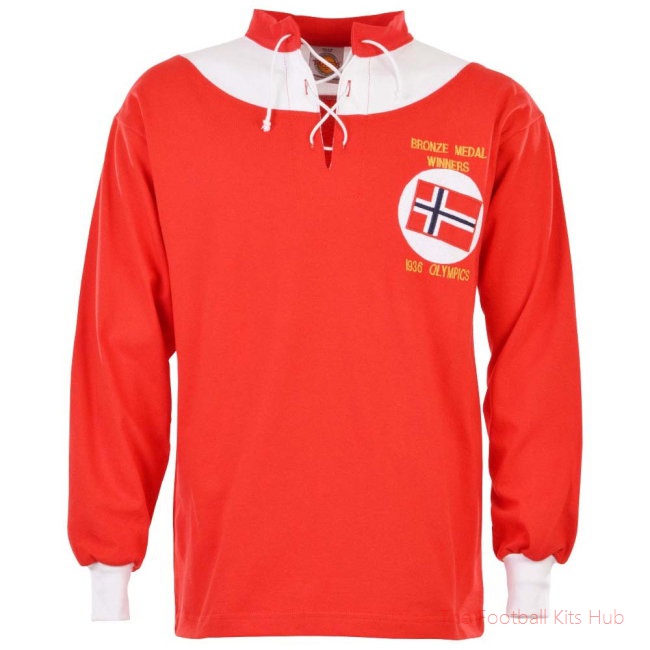 Men Norway 1936 Retro Football Shirt