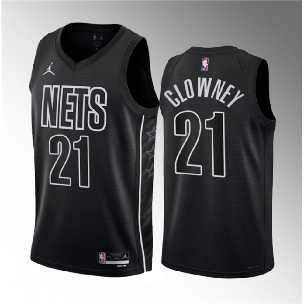 Performance Brooklyn Nets 21 Black Jersey - - NBA Collection