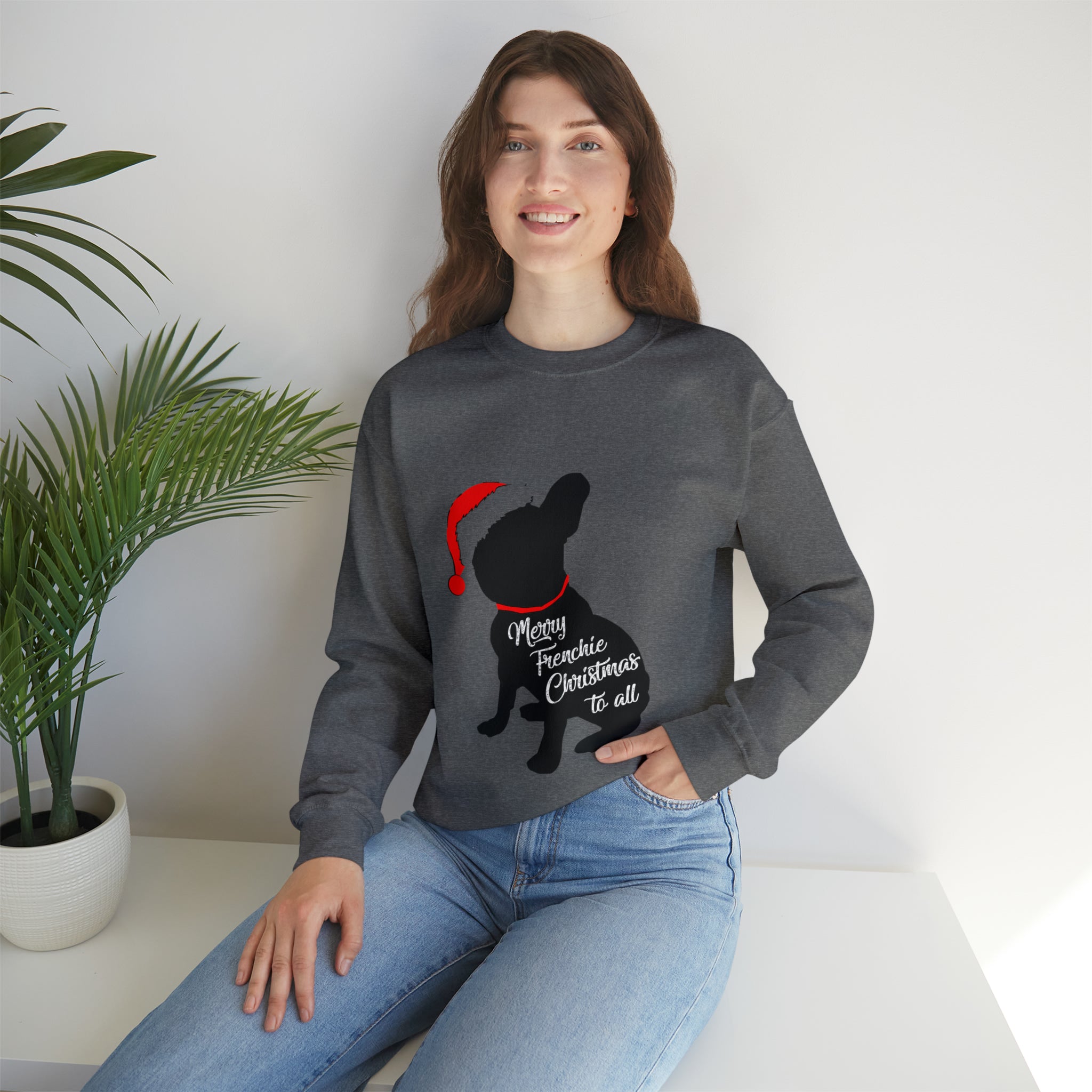 French Bulldog Festive Frenchie Christmas Sweater Unisex Sweatshirt Durable Dog Item