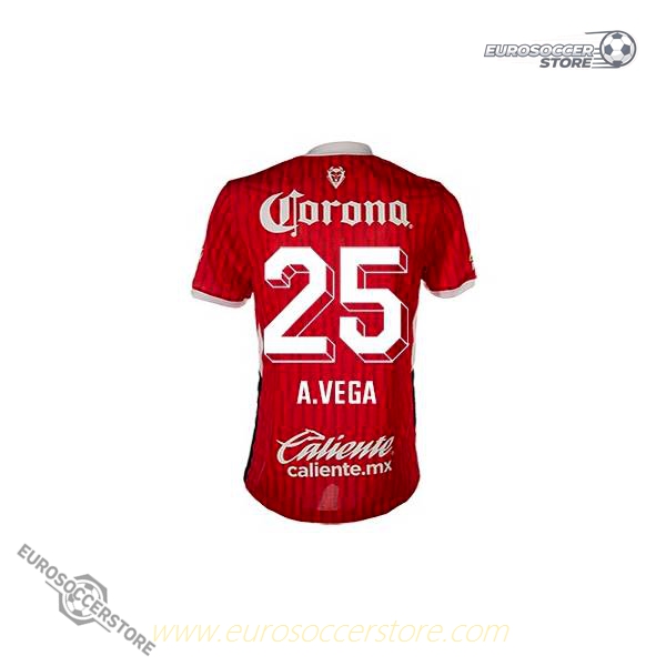 Toluca's Home Jersey for A.Vega, Number 25, Season 24-25