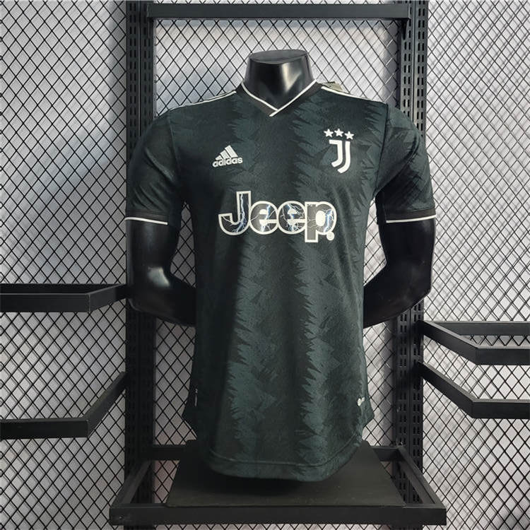 2223 Juventus Away Black Soccer Jersey Football Shirt Player Version
