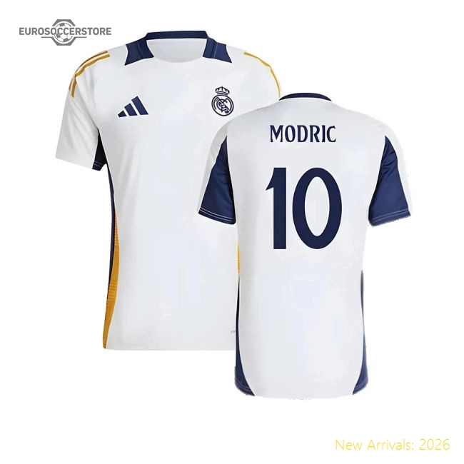 High-Quality 2024-2025 Real Madrid Training Shirt (White) (Modric 10)