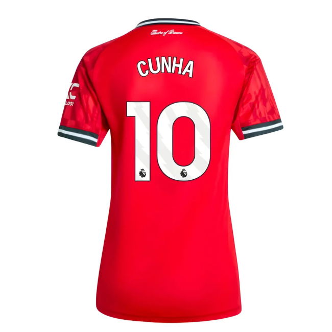2025-2026 Man Utd Home Jersey (Womens) (Cunha 10)