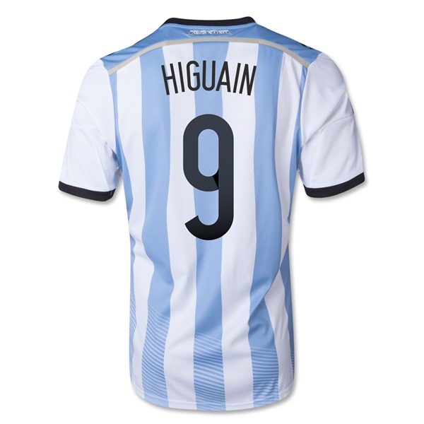 2014 Argentina 9 HIGUAIN Home Soccer Jersey Shirt - Official Replica