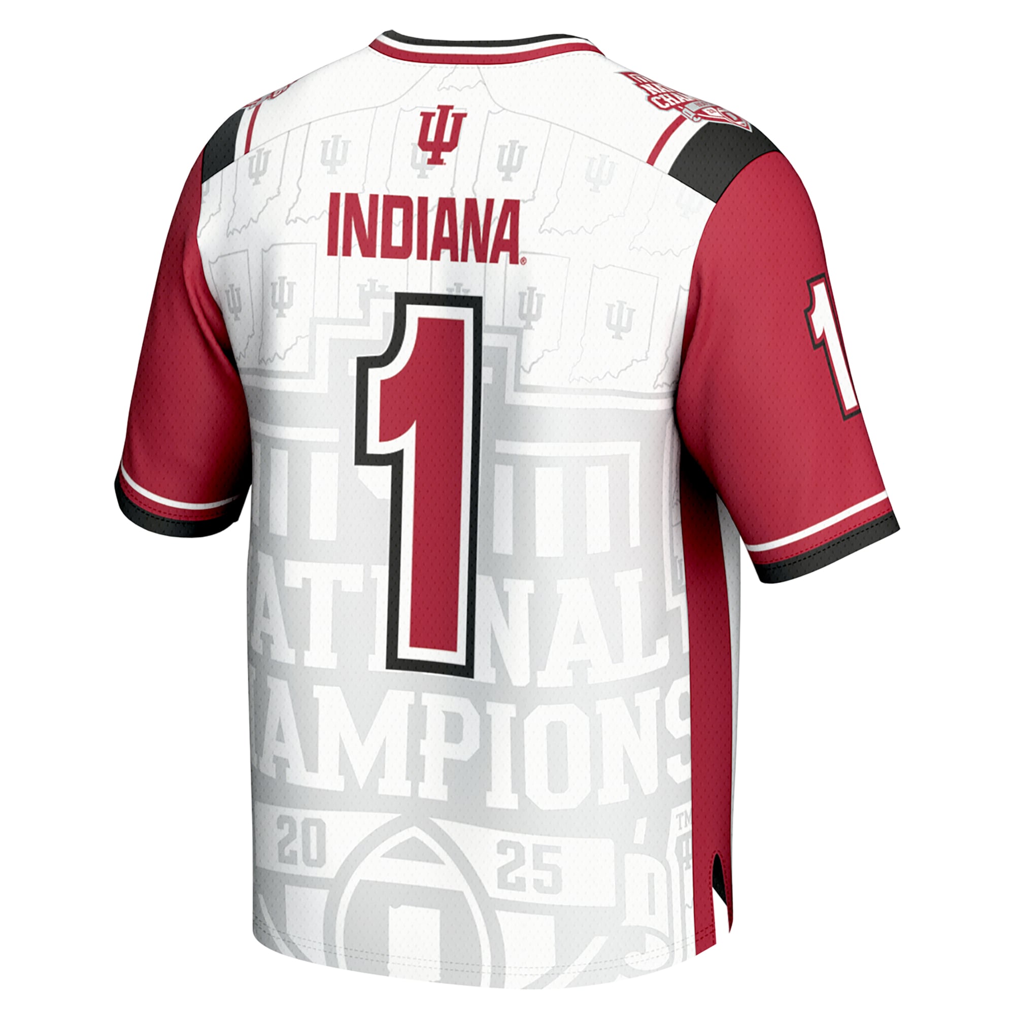 #1 Indiana Hoosiers GameDay Greats Unisex College Football Playoff 2025 National Champions Commemorative Fashion Jersey - White
