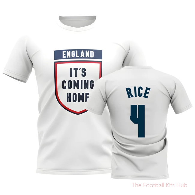 England Its Coming Home T-Shirt (Rice 4) - White