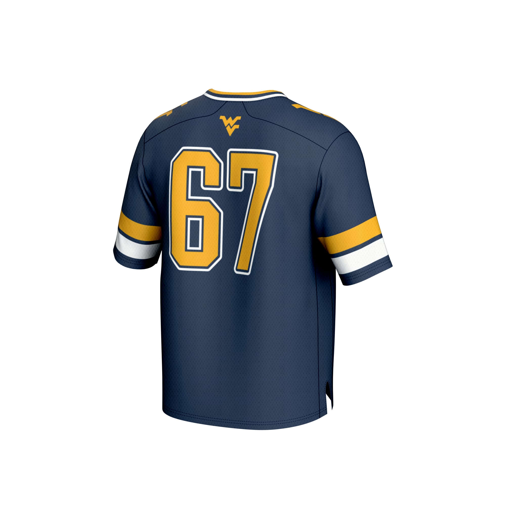 Youth #67 Navy West Virginia Mountaineers Lightweight Collegiate Football Fashion Jersey