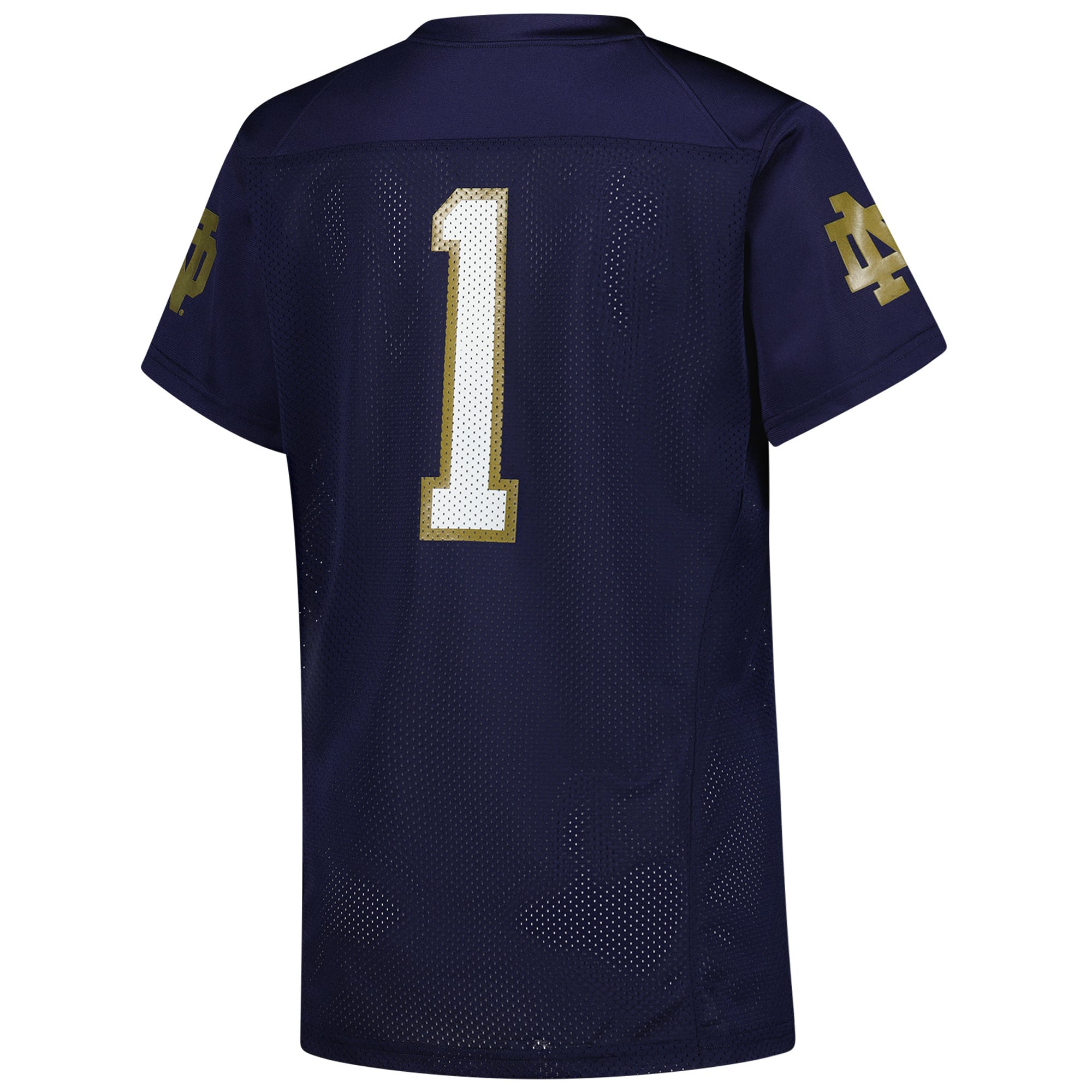 Women's #1 Navy Notre Dame Fighting Irish Football Jersey