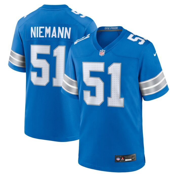 None Men's DET Lions Sleek Authentic Jersey Game Day Wear
