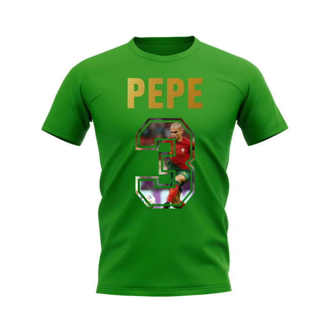 Pepe Name And Number Portugal T-Shirt (Green) Euro Premium