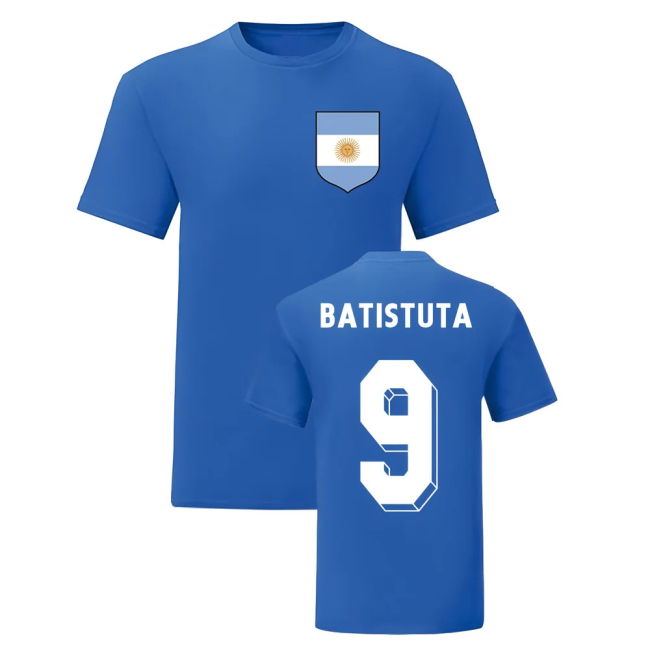 Aero-Dynamic Gabriel Batistuta Argentina National Hero Tee (Blue)