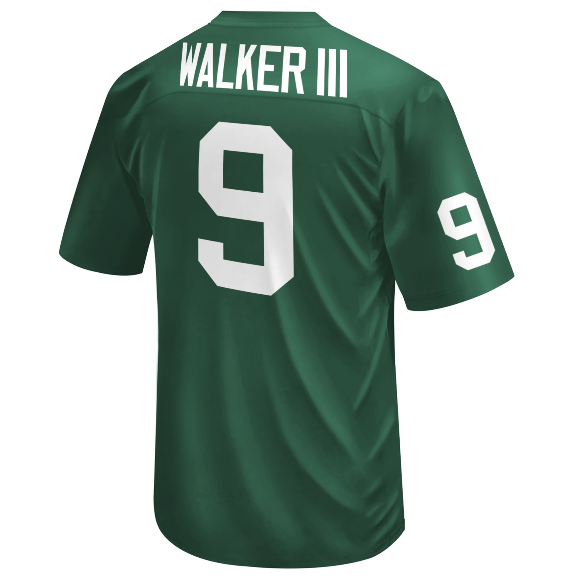 [NJP] Kenneth Walker III Michigan State Spartans Original Retro Brand Youth Commemorative Classics Printed Football Jersey - Green