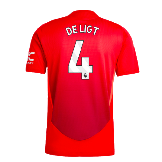 Man Utd Genuine 2024-2025 Man Utd Authentic Home Shirt (De Ligt 4)
