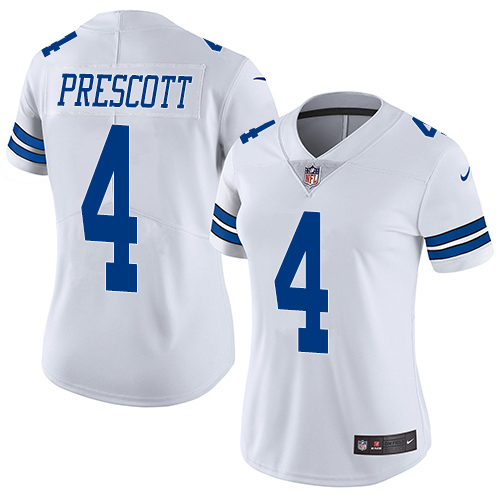NFL DAL Cowboys Dak Prescott #4 White Limited Game Jersey - Premium