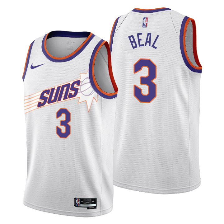 White Nike Nike Suns #3 Suns Jersey - High-Quality Polyester