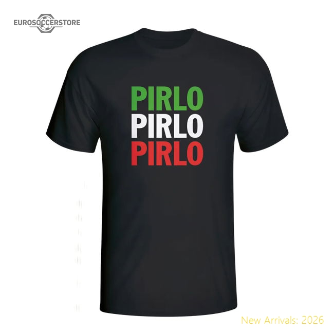 Andrea Pirlo Italy Player Flag T-shirt (black)