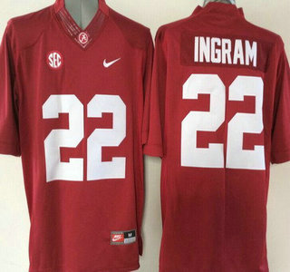 Men's Alabama Bama Red 2015 home jersey Mark Ingram #22 team