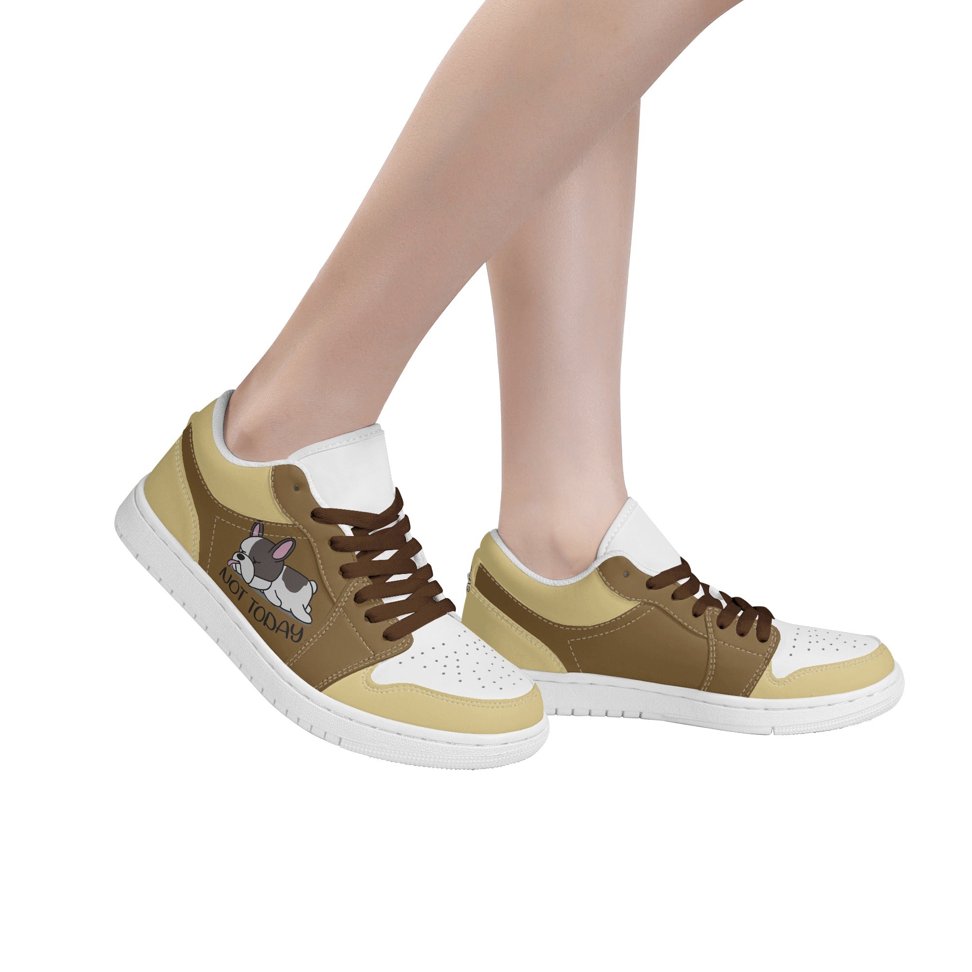 French Bulldog Lazy Frenchie Low Top Skateboard Sneakers Cozy Paw Wear