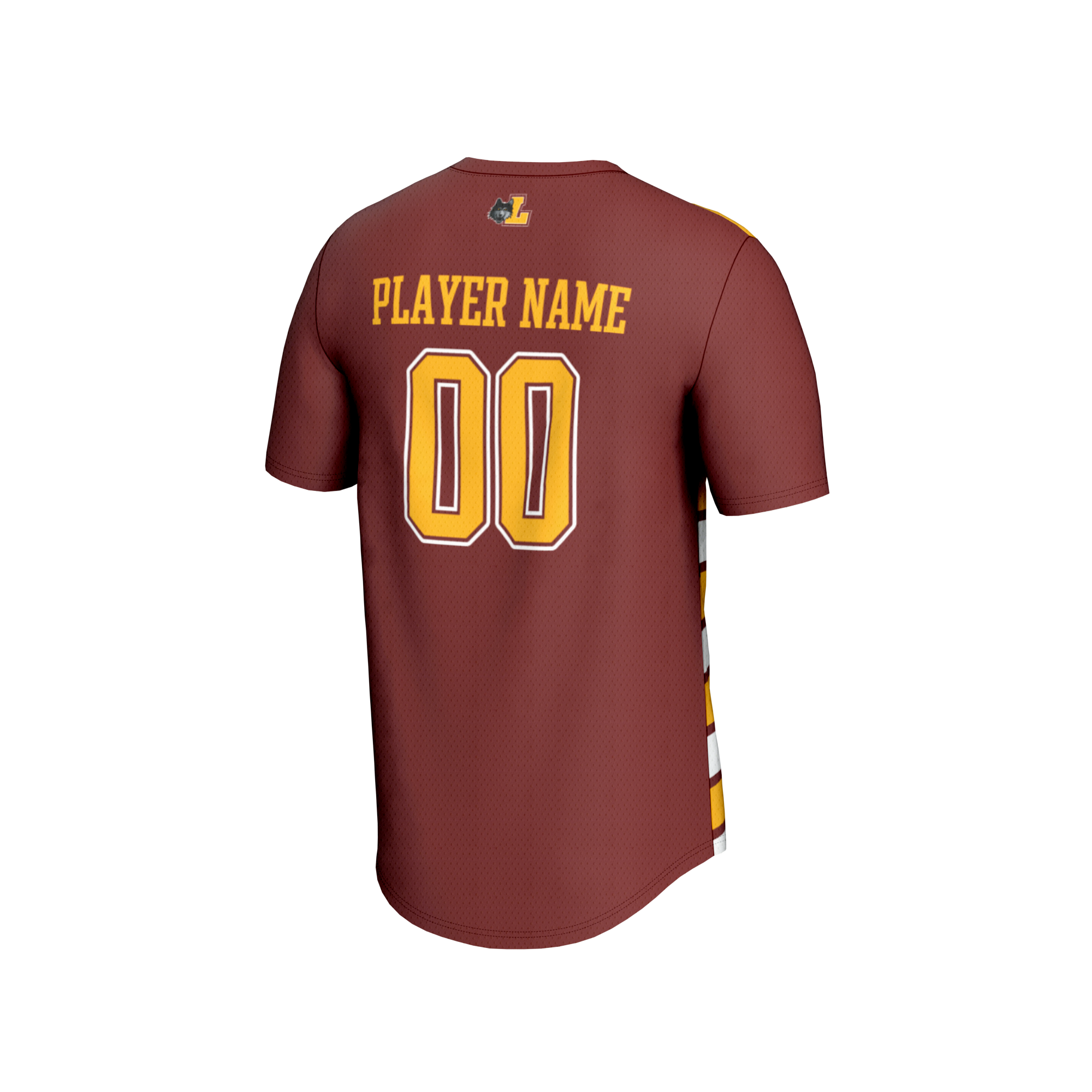 [LK] Loyola Chicago Ramblers GameDay Greats Unisex Collegiate Men's Soccer NIL Pick-A-Player Fashion Jersey - Maroon/Gold