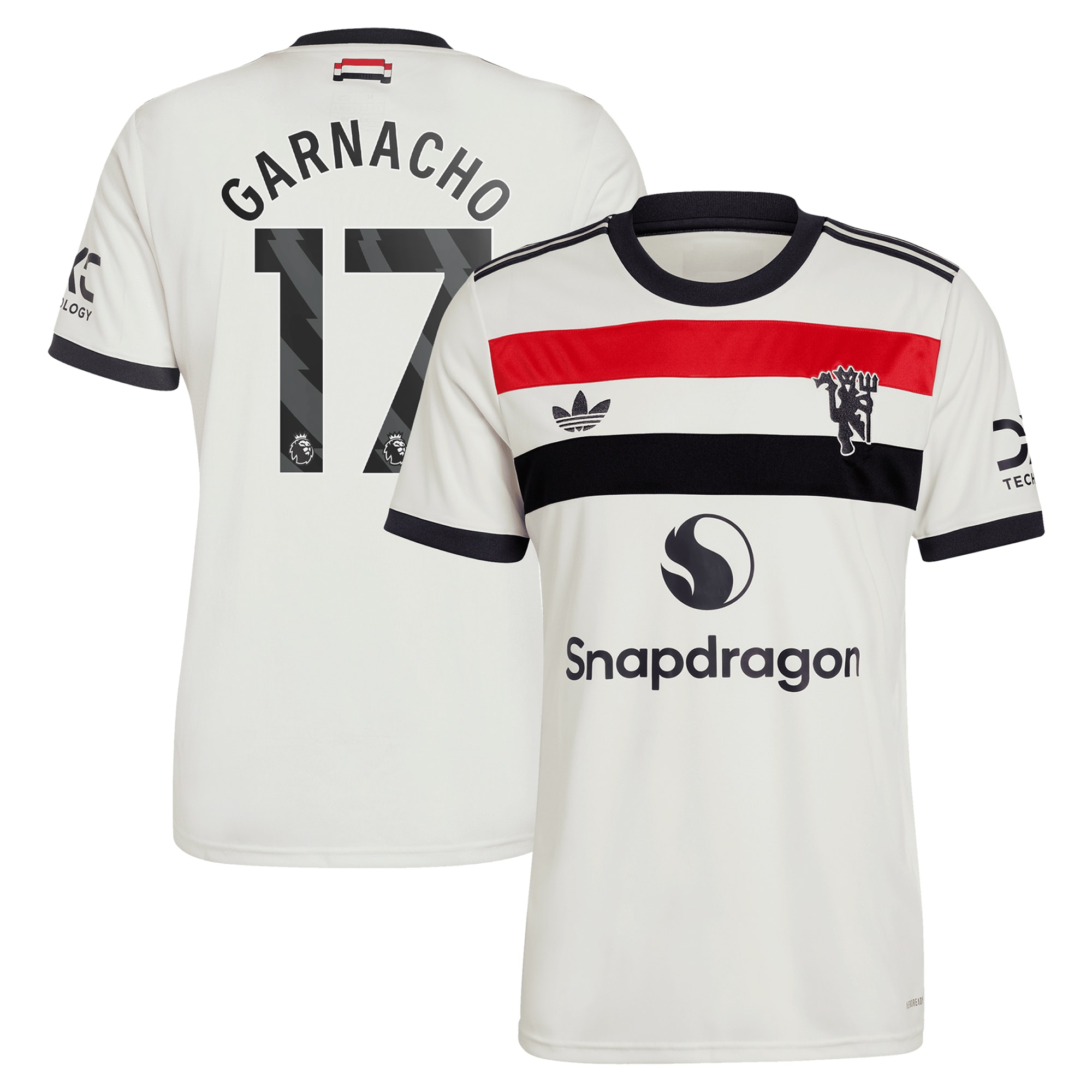 [SJH] Youth Alejandro Garnacho Manchester United Originals 2024/25 Third Replica Jersey - Cream