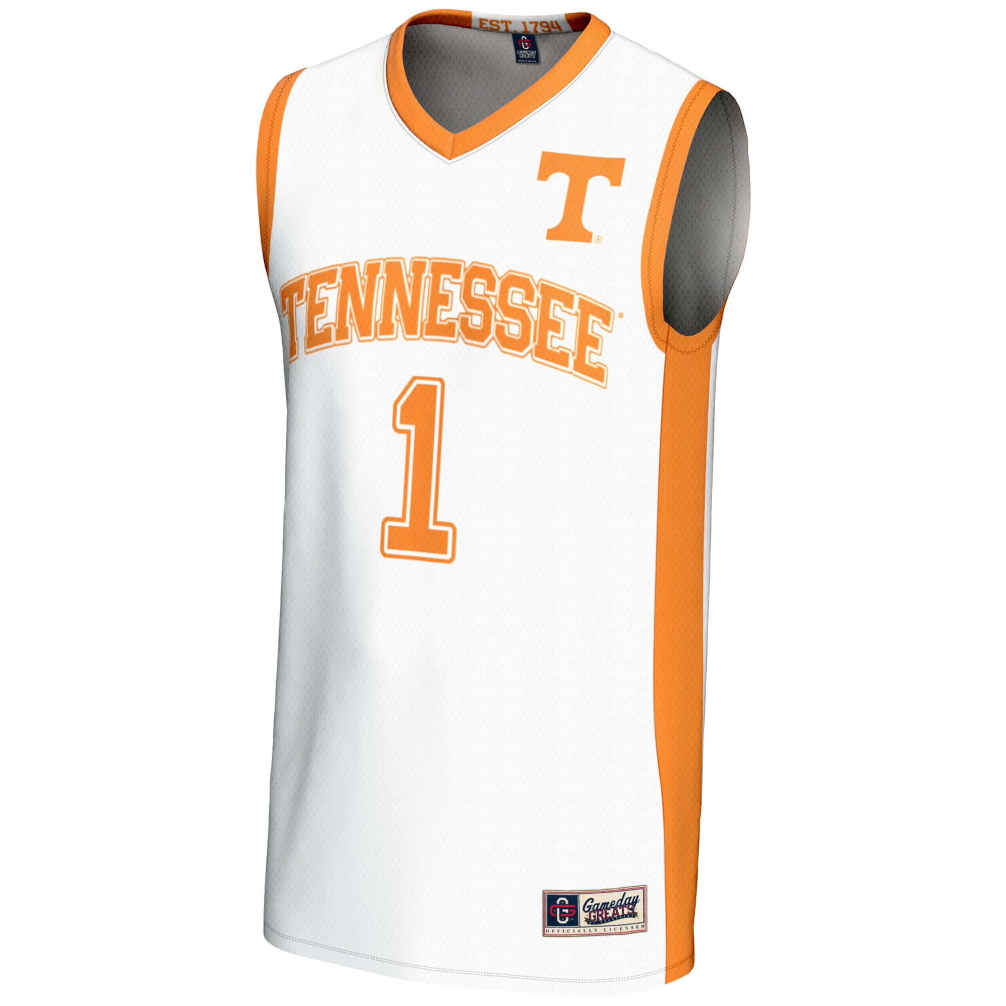 [NJP] Tennessee Volunteers GameDay Greats Unisex Lightweight Basketball Jersey - White
