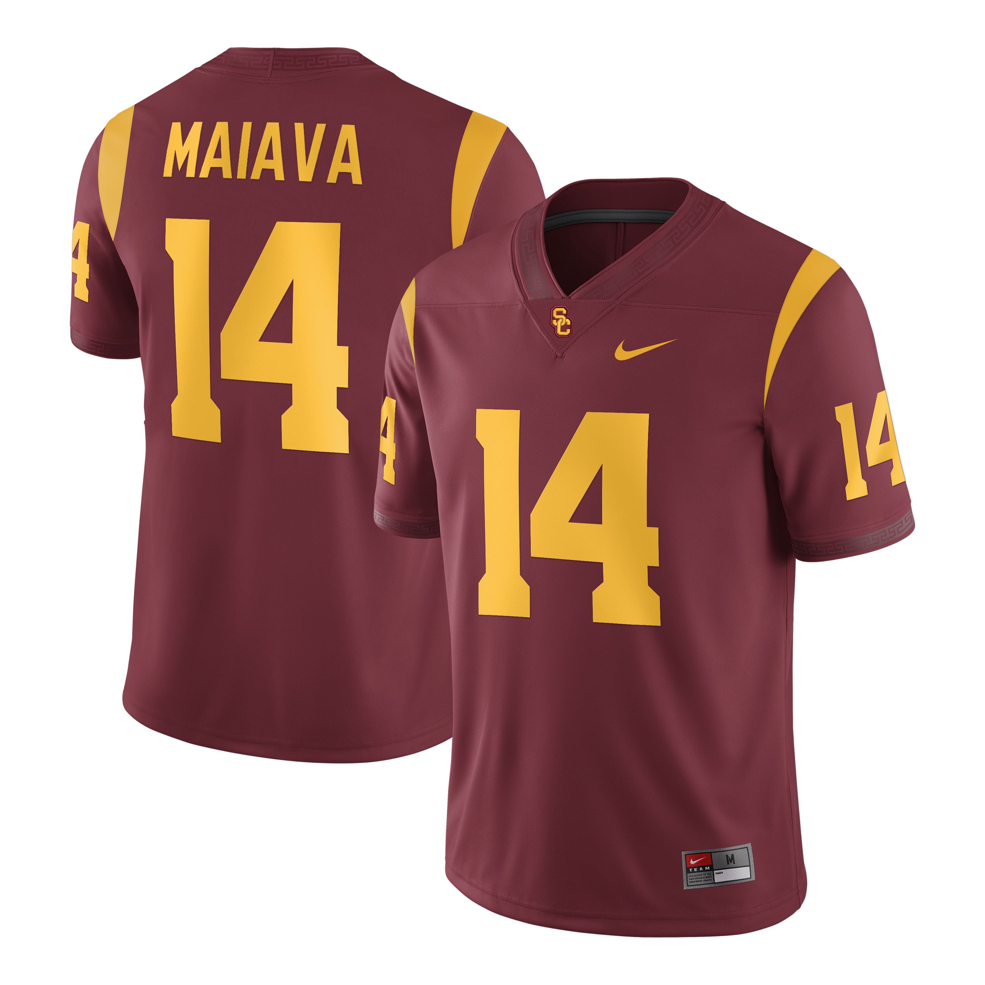 [NJP] Jayden Maiava USC Trojans Game Football Jersey - Cardinal