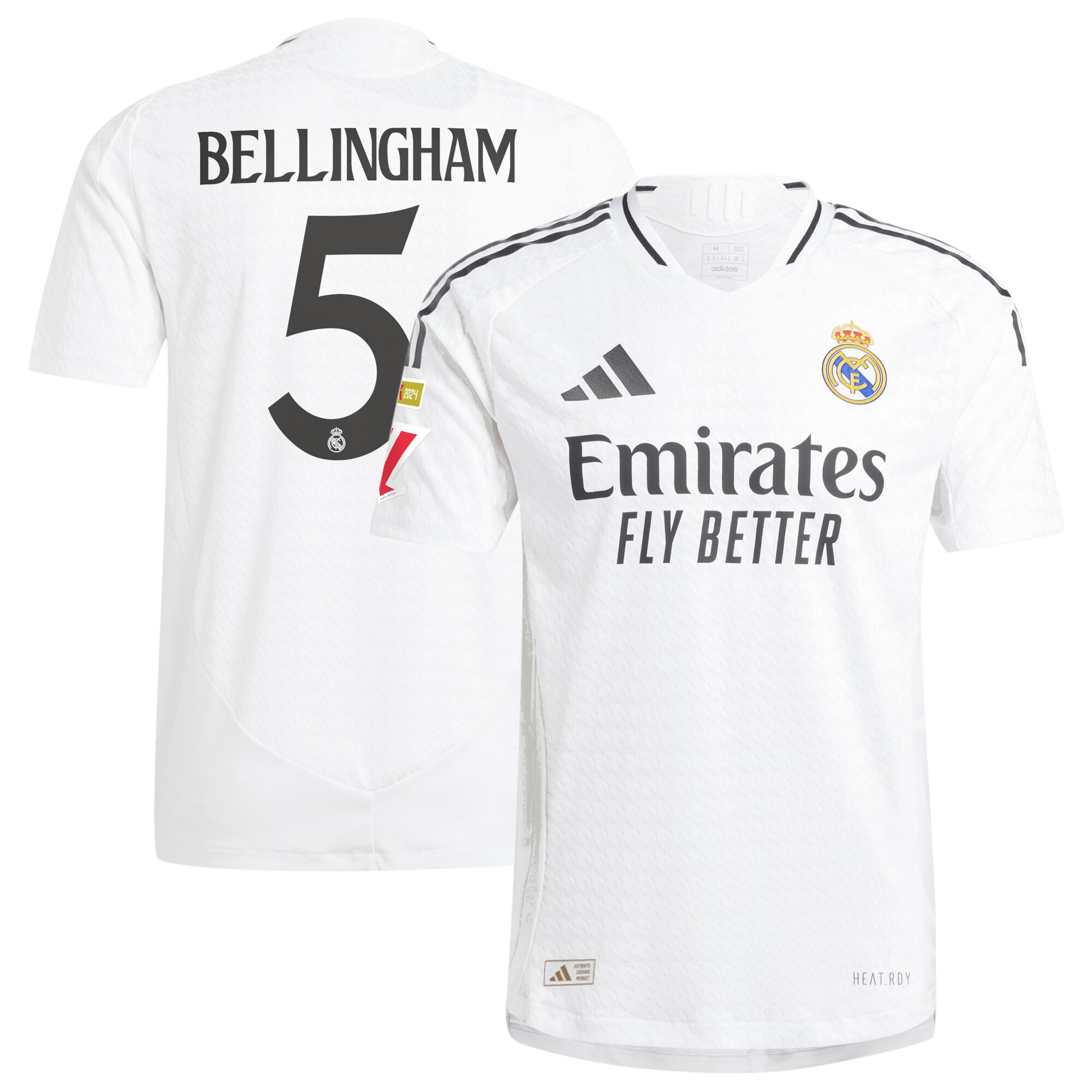 [SJH] Jude Bellingham #5 Real Madrid 2024/25 Home Authentic Player Jersey - White