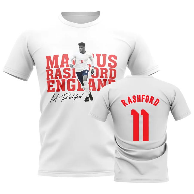 Authentic Marcus Rashford England Replica Kit Premium Team Official