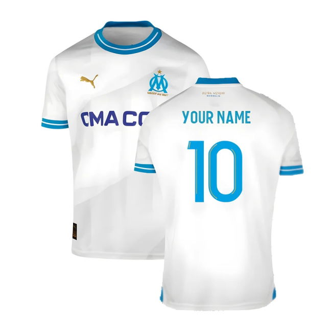 Marseille 2023-2024 Home Football Kit (Your Name) | Sale Price
